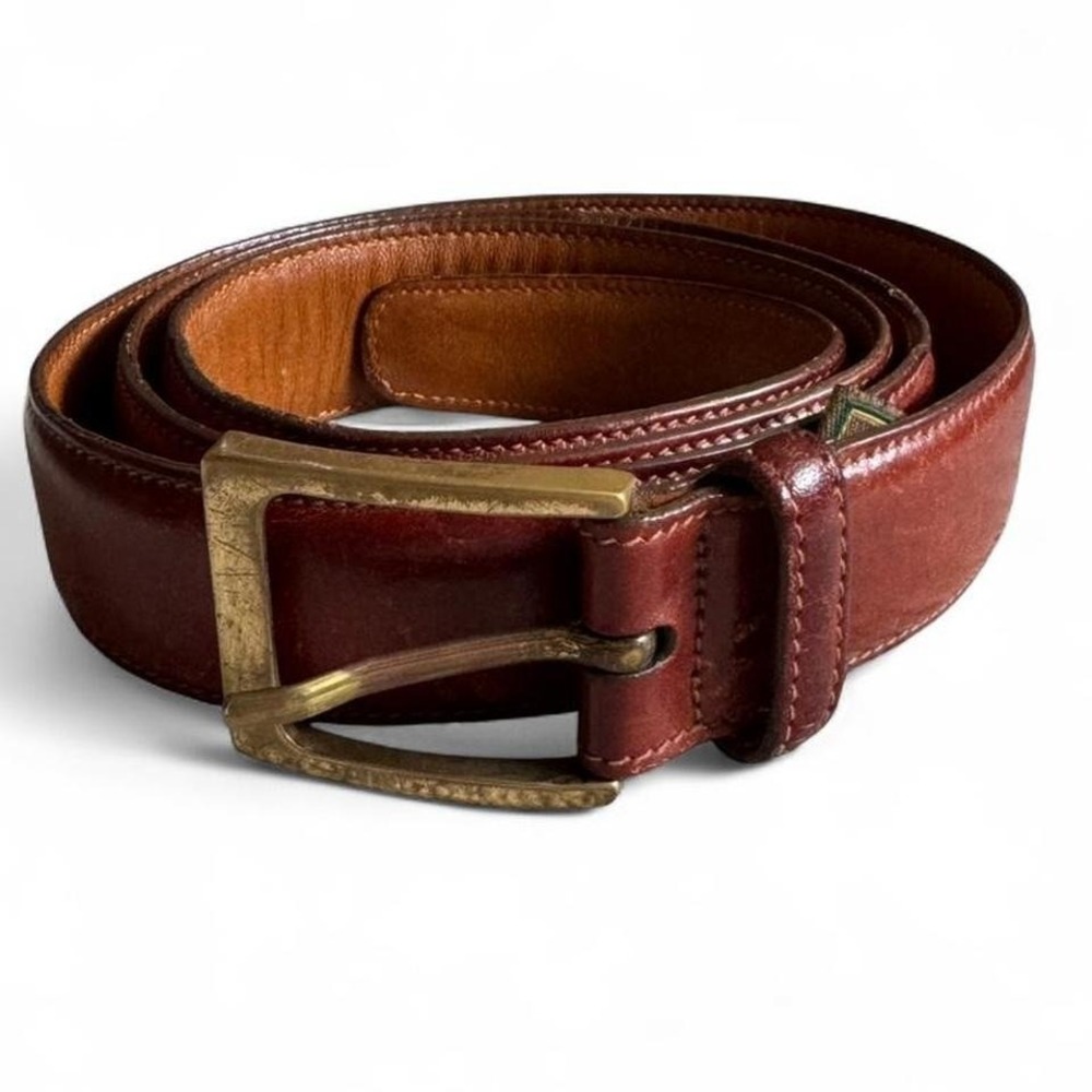 Trafalgar Cortina Leather Belt – Size 36 |‎ Zebu Cattle Leather | Brass Buckle